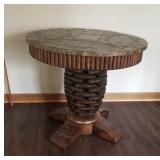Round pine cone table