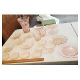 Pink depression glass