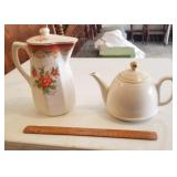 Tea pot & covered water jug
