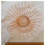 Pink depression 8"  glass bowl