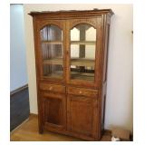 Antique oak straight front cabinet