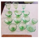 Green depression,  13 pieces