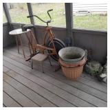 Yard decor, planters, bike, etc.