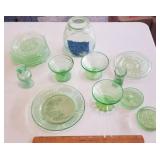 Green depression,  18 pieces