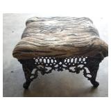 Footstool with iron base