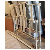 Cast iron bed, headboard,  footboard,  & rails