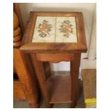 Tile top plant stand