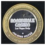 $10 Silver .999 Boardwalk Casino Token Vegas