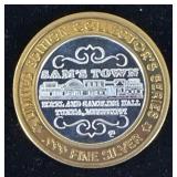 $10 Silver .999 Sams Town Gaming Token