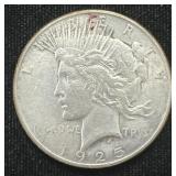 Silver 1925 Peace Dollar