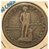 Silver 1925 Lex/concord Half Dollar Comm