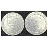 2 Vintage Casino Gaming Tokens Las Vegas