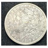 Silver 1887-s Morgan Dollar