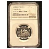 Silver 2005-s California Pf69 Ultra Cameo Quarter