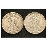 Silver 1935-s And 1936 Walking Liberty Half Dol
