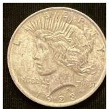 Silver 1923 Peace Dollar