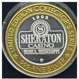 $10 Silver .999 Shelton Casino Gaming Token