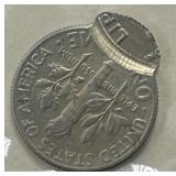 1971-d Double Struck Flip Over Roosevelt Dime