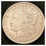 Silver 1921-d Morgan Dollar