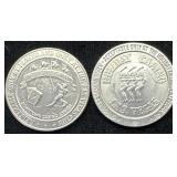 2- $1 Vegas Casino Gaming Tokens