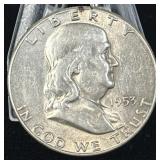 Silver 1953-s Franklin Half-dollar