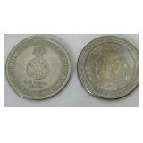 Two Vintage Las Vegas Gaming Tokens