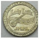 $1 Lady Luck Casino Gaming Token