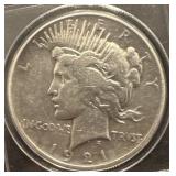 Silver 1921 Peace Dollar High Relief