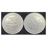 2- $1 Vintage Casino Gaming Tokens, Las Vegas