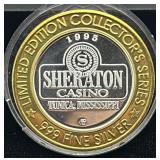 $10 Silver .999 Sheraton Casino Gaming Token