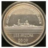 1oz Silver .999 Vintage Pearl Harbor Round
