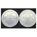 2- Vintage $1 Casino Gaming Tokens, Las Vegas