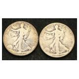 Silver 1918-s And 1920-s Walking Liberty Half-dol