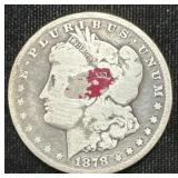 Silver 1878-cc (carson City) Morgan Dollar