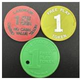 Vintage Las Vegas Free Play Tokens