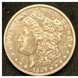 Silver 1887-o Morgan Dollar