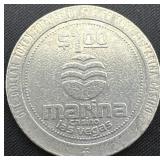 Vintage 1979 Marina Casino $1 Token