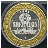 $10 Silver .999 Sheraton Casino Gaming Token