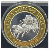 $10 Silver .999, Western Casino Gaming Token