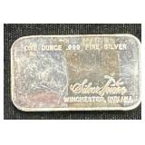 Vintage 1oz .999 Silver Silvertown Bar