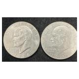 1974-d & 1976-d Eisenhower Dollar