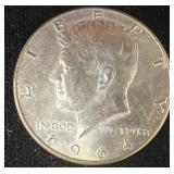 Silver 1964 Kennedy Half Dollar