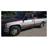 1997 CHEVROLET 1500-SERIES PICK UP RED