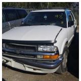 2000 CHEVROLET BLAZER SPORTS UTILITY WHITE