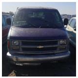 2000 CHEVROLET EXPRESS VAN BLUE