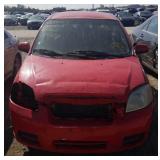 2007 CHEVROLET AVEO 4 DOOR RED