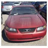 1999 FORD MUSTANG 2 DOOR RED