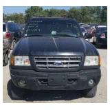 2001 FORD RANGER PICK UP BLACK