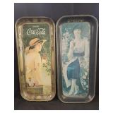 2 Vtg cocoa - Cola serving trays
