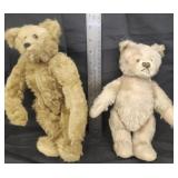 2 Vtg. Antique Mohair  Steiff ? Bears
